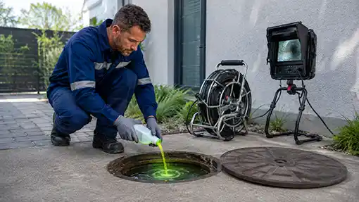 Utilisation de fluorescéine pour localiser une fuite dans une canalisation